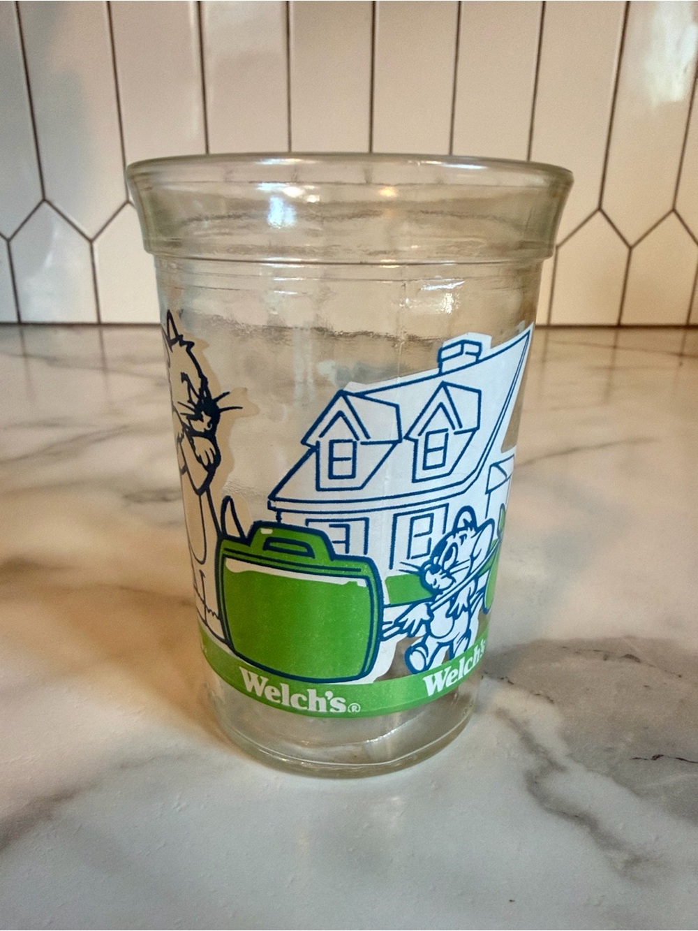 Vintage 1993 “Tom And Jerry The Movie” Welch's Jelly Jar Glass